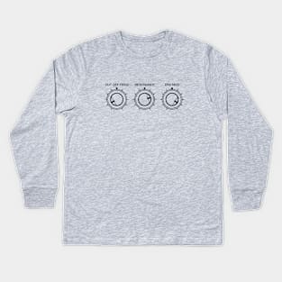 Analogue Synthesizer Filter Controls Kids Long Sleeve T-Shirt